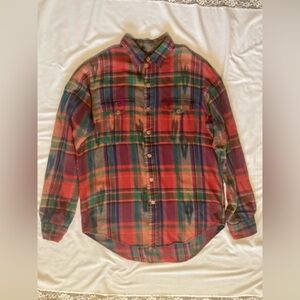 Polo Ralph Lauren Shirt Long Sleeve Men’s M Plaid Pockets Casual Classic Fit
